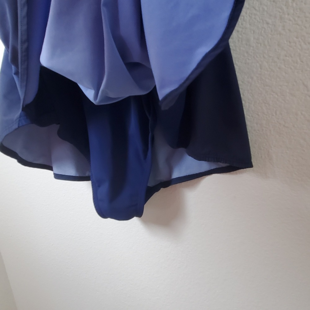 Lands End Slendersuit Blue Ombre Wrap One Piece Swimsuit Size 24W Style 514047 - Picture 10 of 11